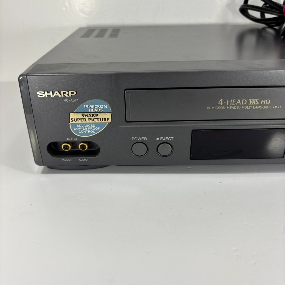 Sharp VC-A574U 4 Head VHS VCR Player Recorder Tested Works w/ Remote, Cables - Picture 3 of 12